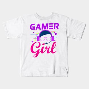 Gamer Girl Cute Gaming Kids T-Shirt